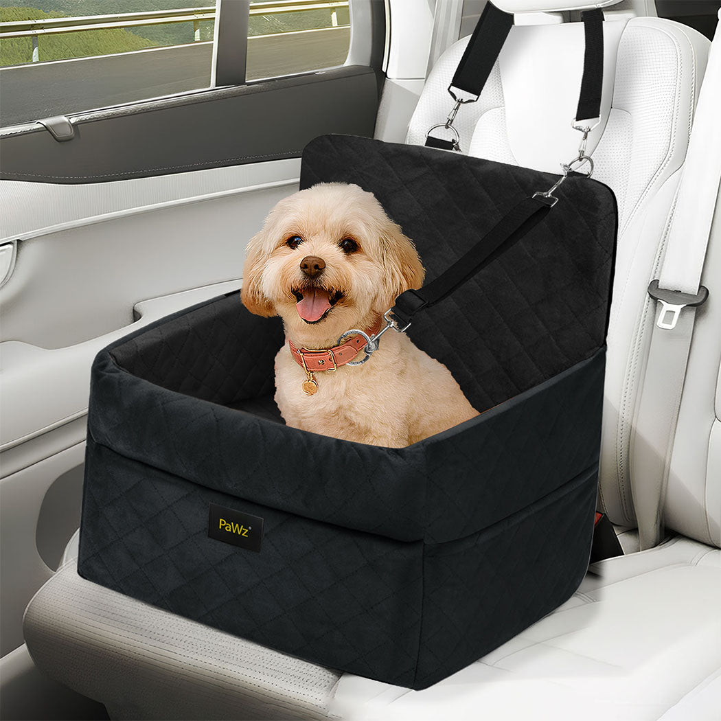 Pet Car Seat Booster Velvet Travel Bed 51x51x50cm