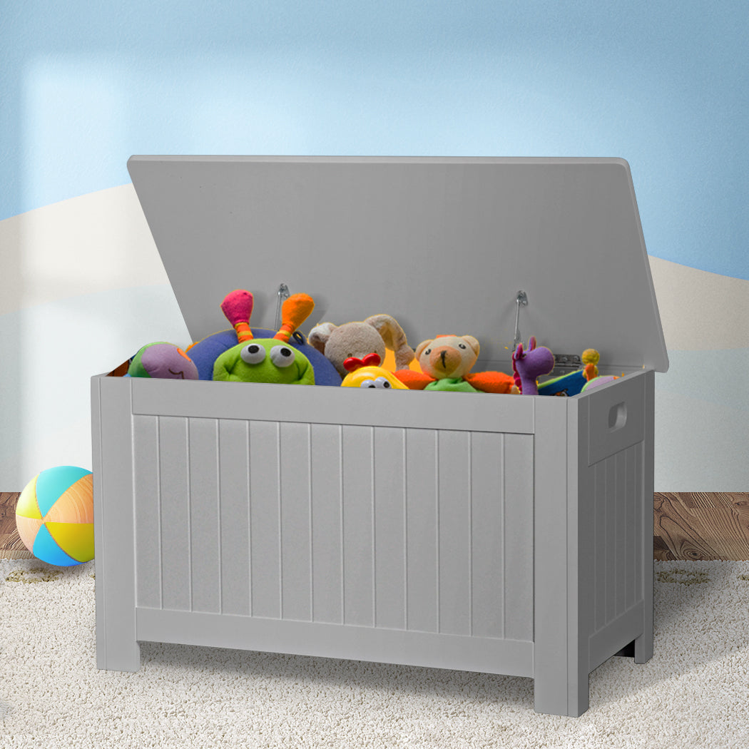 Kids Toy Box Storage Chest Cabinet Grey