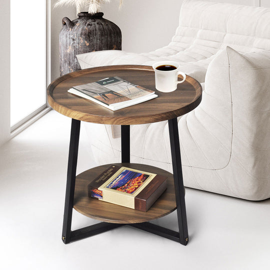 Side Table Coffee Bedside Tables - Nightstand Lamp Storage Steel