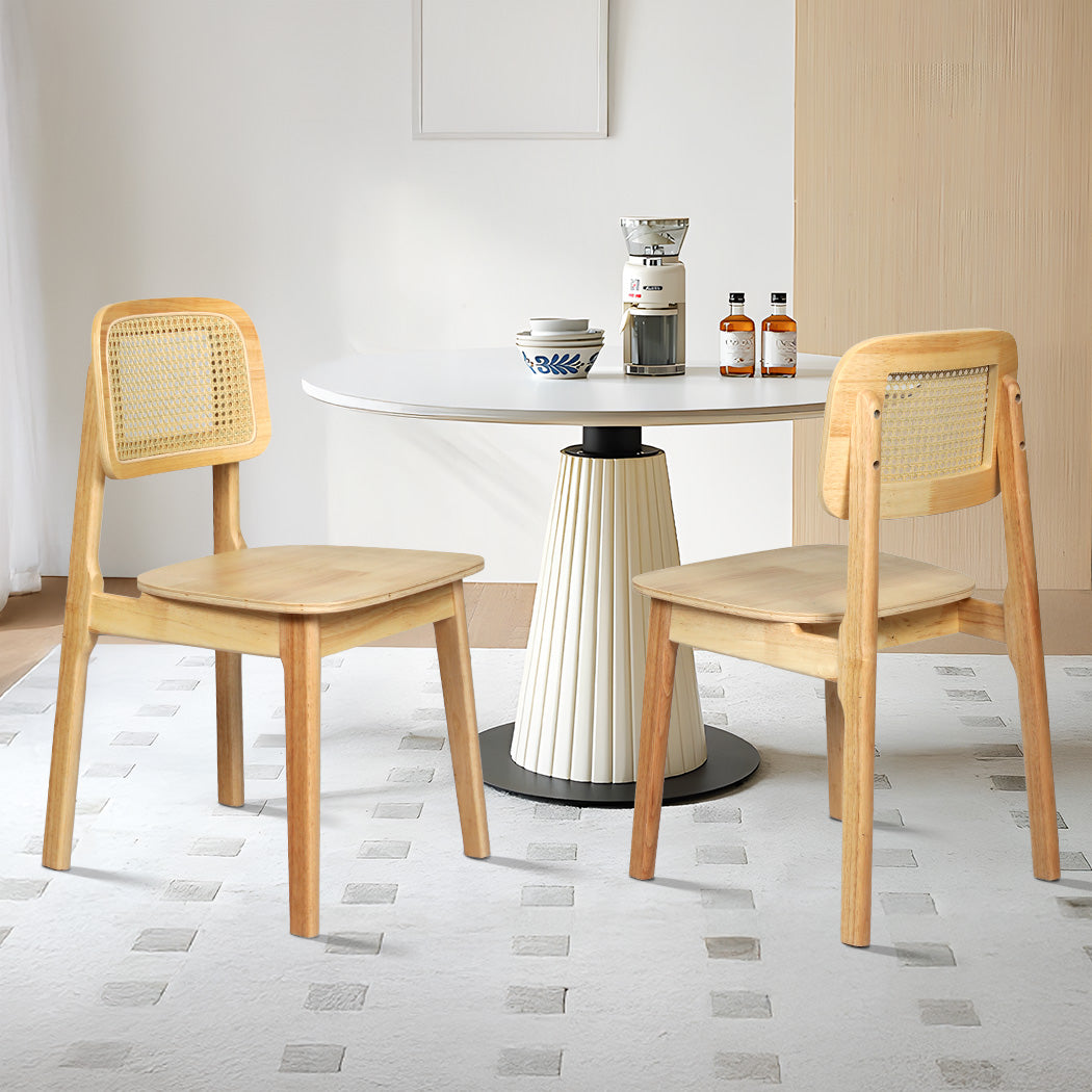 Rattan Dining Chairs Natural 50x45x79cm