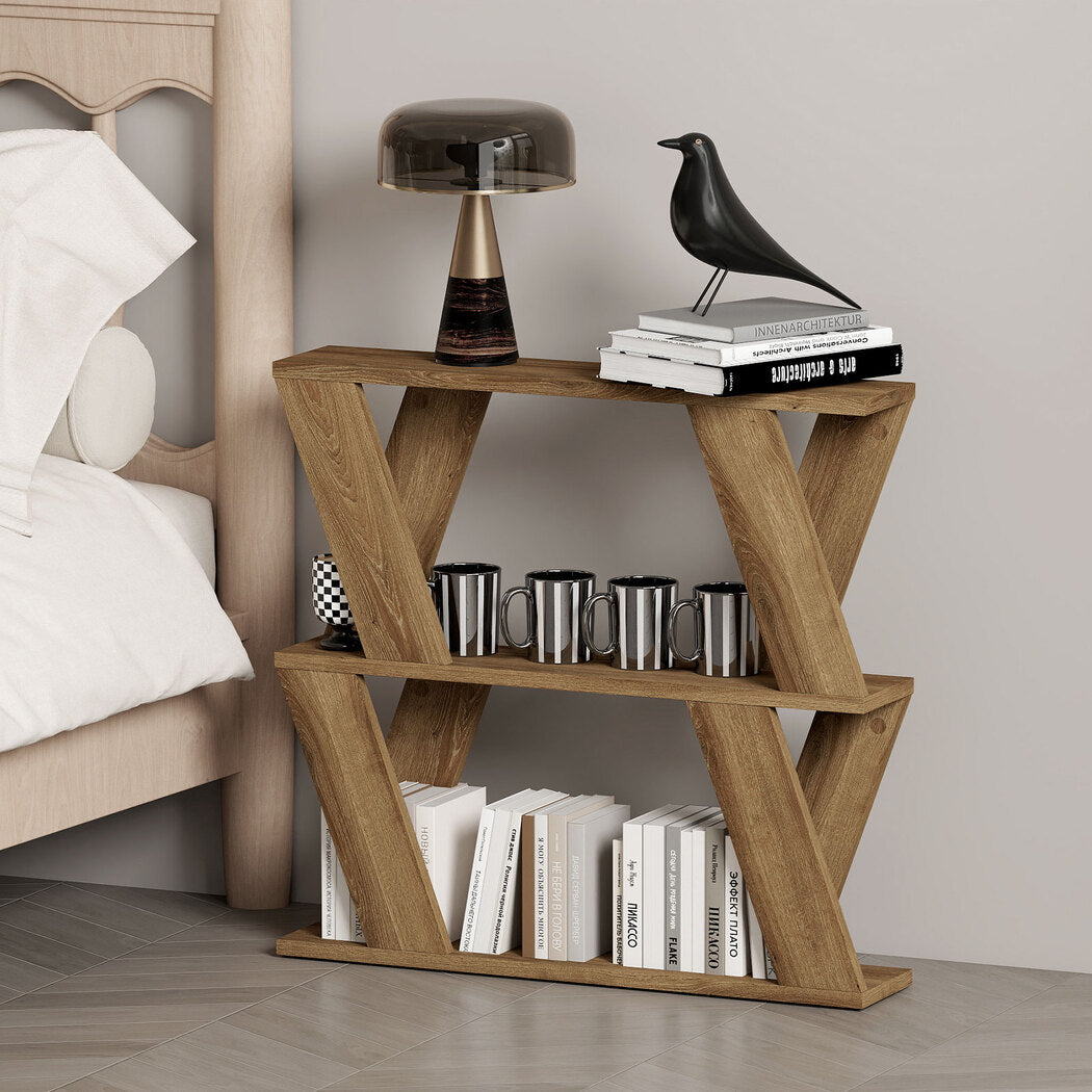 Compact Side Table Storage 60x22x56.5cm