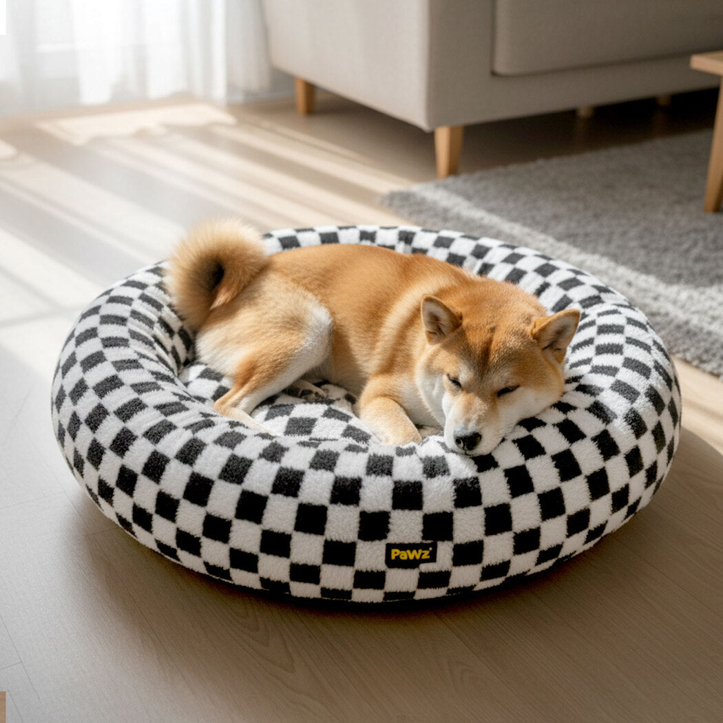 Plush Dog Bed Calming 70x70x11cm