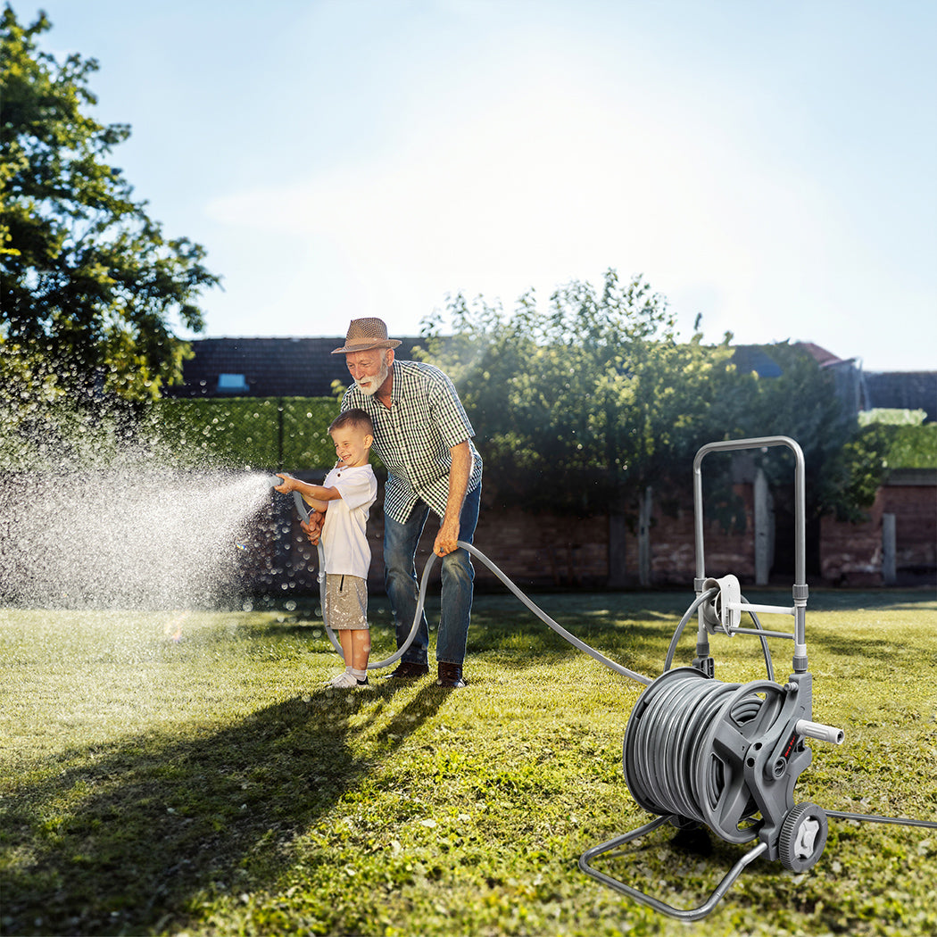 Portable Hose Reel 45M Grey 11x15cm