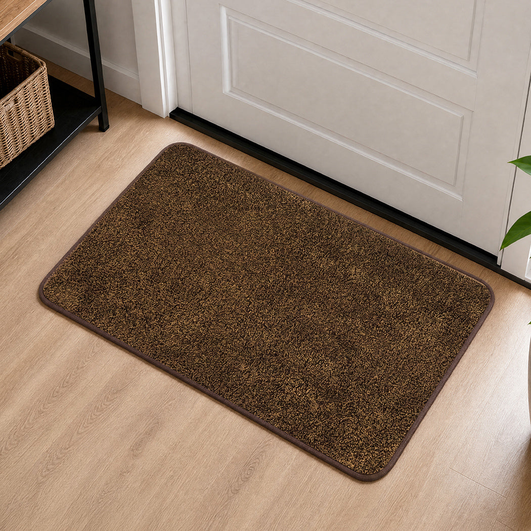 Non Slip Door Mat Brown 80x50x1cm