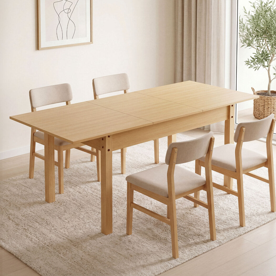 Extendable Dining Table Oak 4-6 Seater | Simpledeals