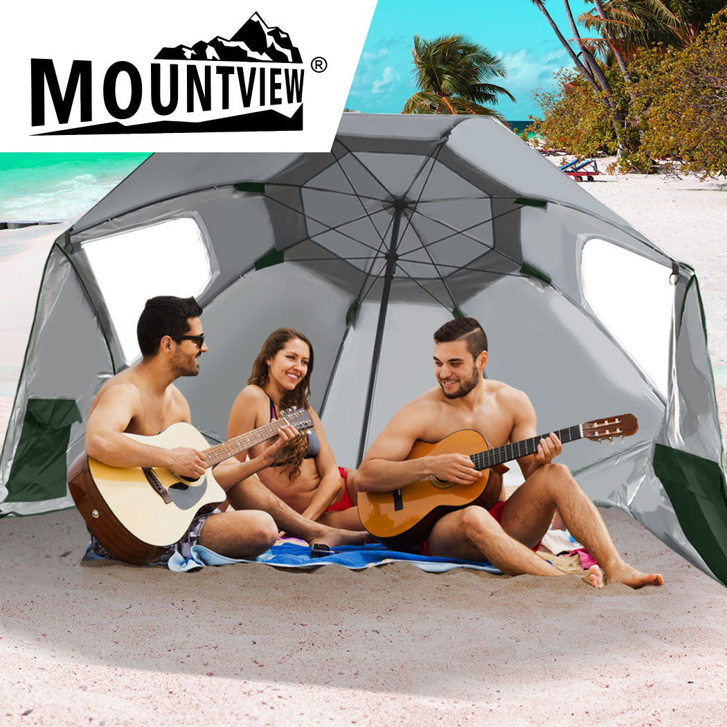 Beach Umbrella Outdoor Umbrellas Green 2.13M - Sun Shade Weather Patio