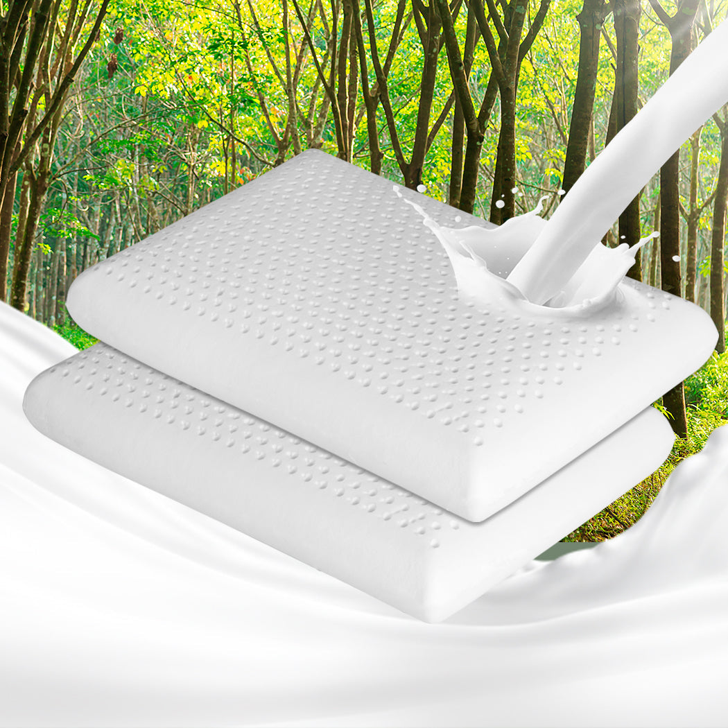 Soft 2x Natural Latex Pillow Removable Cover | PayPal