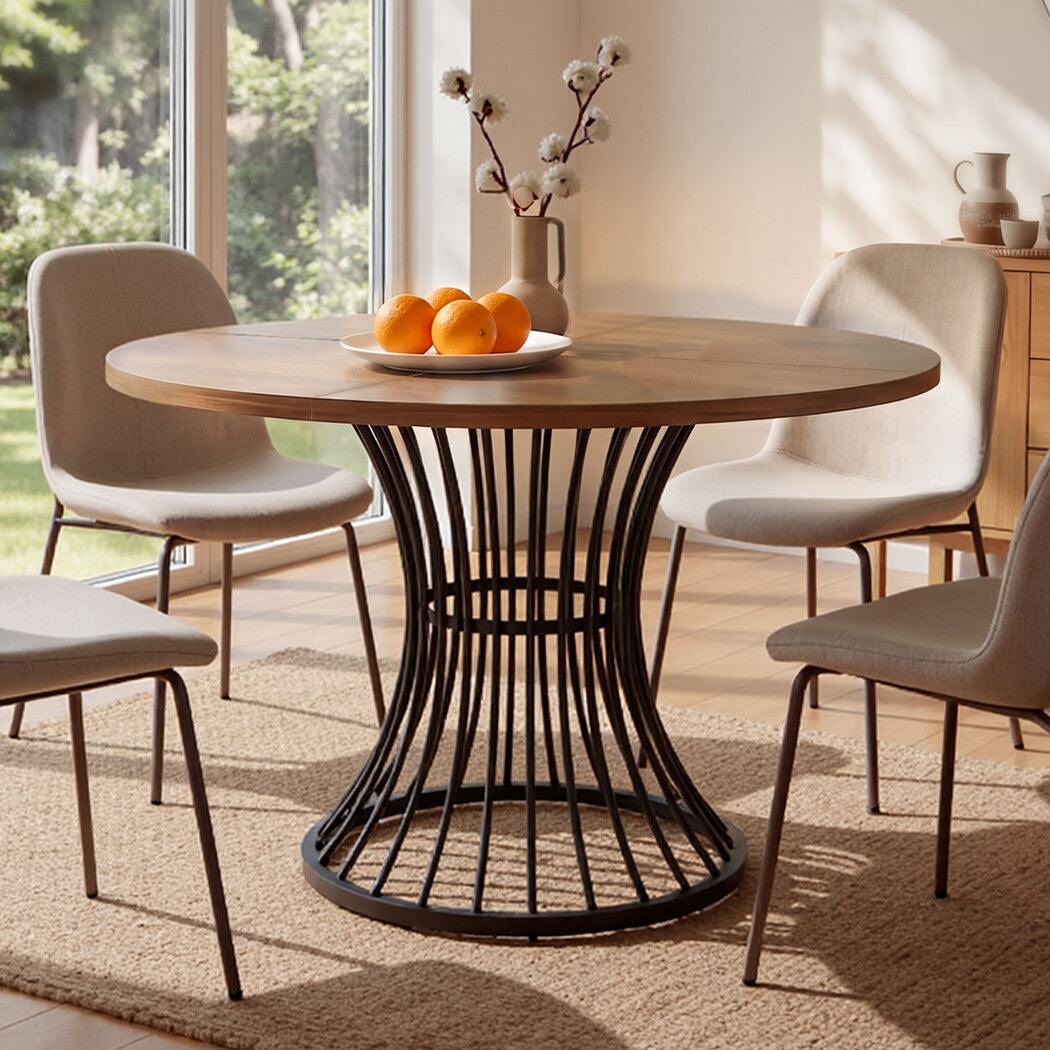 Round Dining Table Brown 120x120x75cm