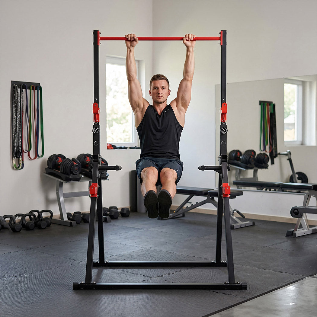 Foldable Power Tower Pull Up Dip Station 220kg | Simpledeals