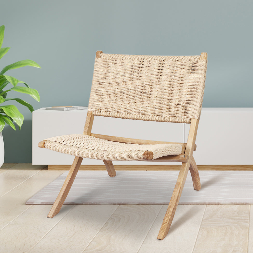 Accent Chair Foldable Recliner - Single Deck Solid Ash