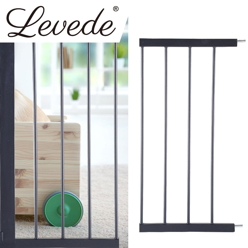 Baby Kids Pet Safety Security Gate Stair Barrier Doors Extension Panels Black and White