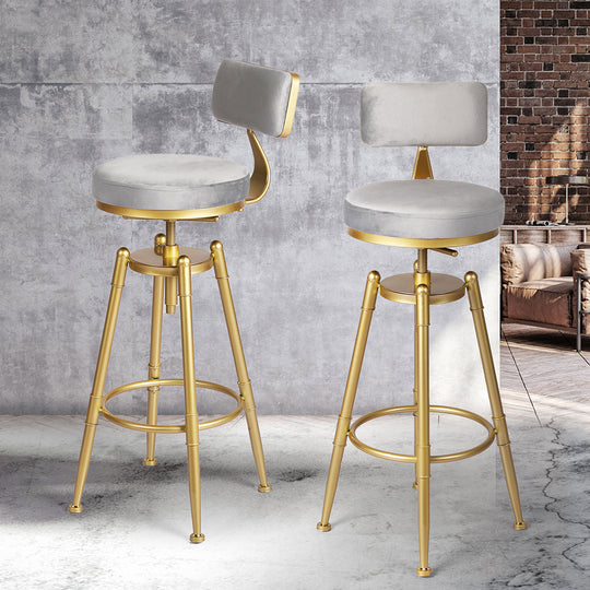 velvet upholstery Kitchen Bar Stool Chair Swivel Barstools