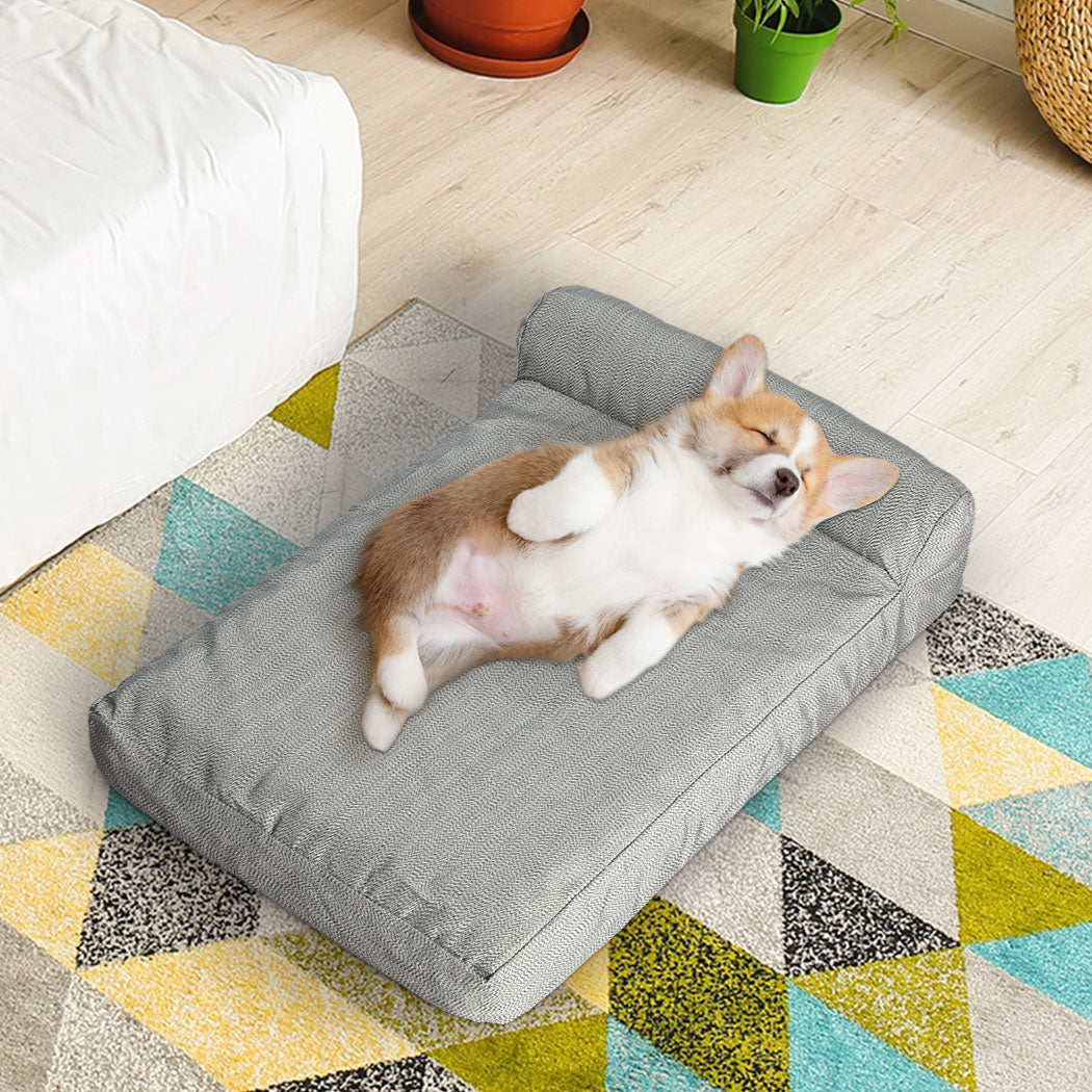 Chew-Proof Orthopedic Pet Bed (Grey)