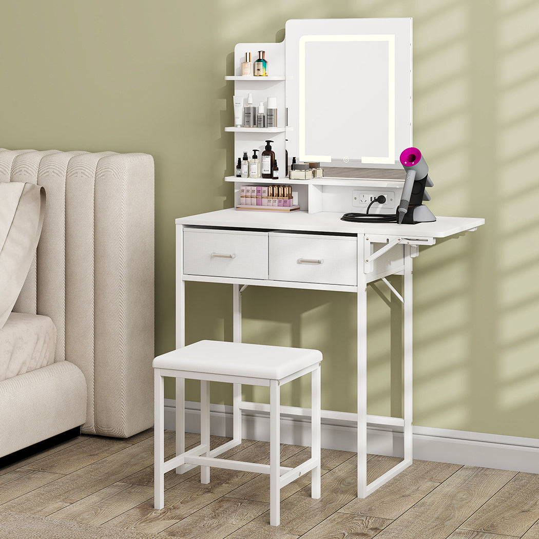 Dressing Table With Led Mirror 83x40x136cm