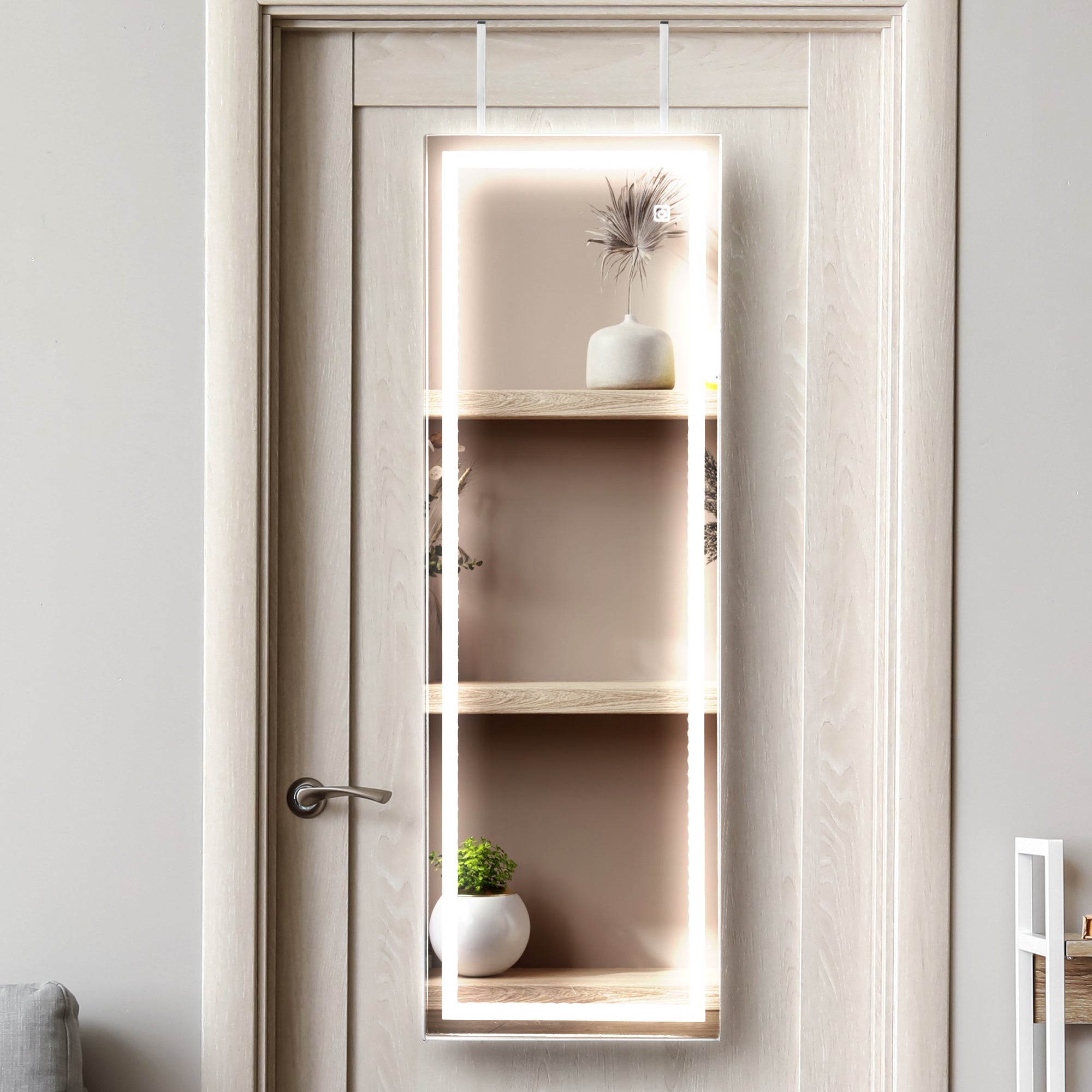 Stylish Mirror Jewellery Cabinet Touch  Foldable Function Classic