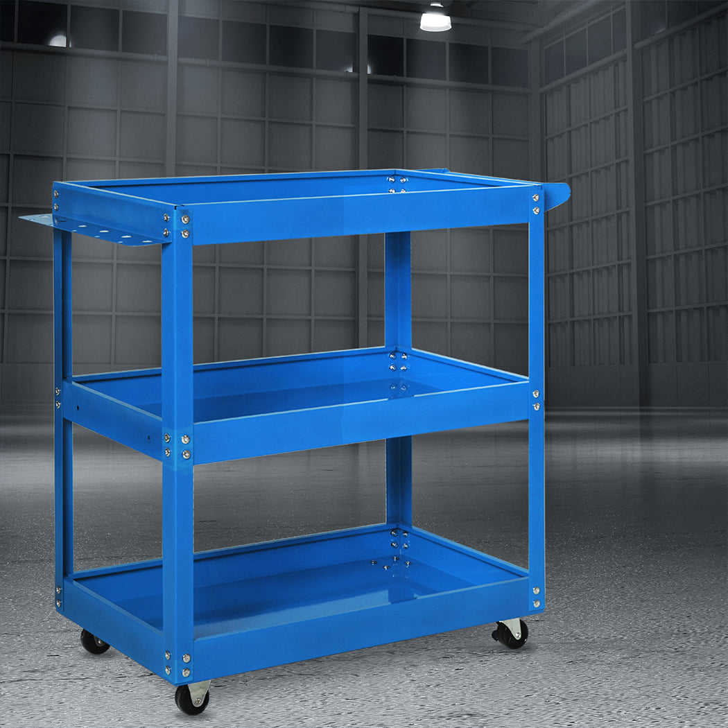 Tool Cart Trolley Toolbox Blue - Tier Workshop Storage Organizer