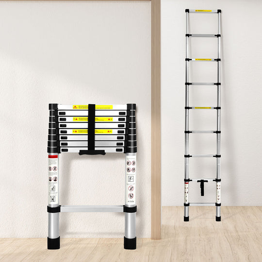 Multipurpose Ladder Telescopic 2.6M Silver - Aluminium