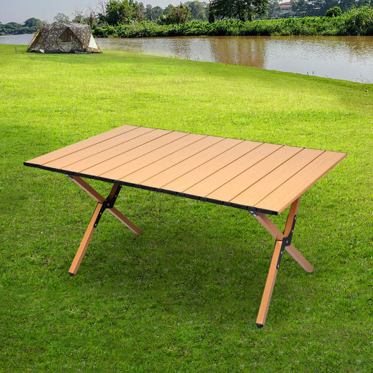 Folding Camping Table Portable Oak