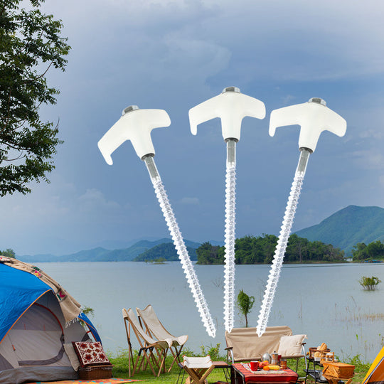 15x Tent Pegs Heavy Duty Steel - Glow Dark Camping