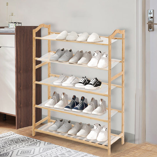 Modern Bamboo Shoe Rack Storage Wooden - Organizer Shelf Stand Tiers