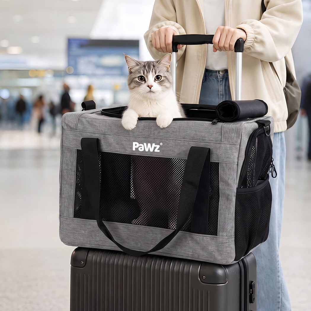 Cat Carrier Airline Approved Mesh 42x23x28cm