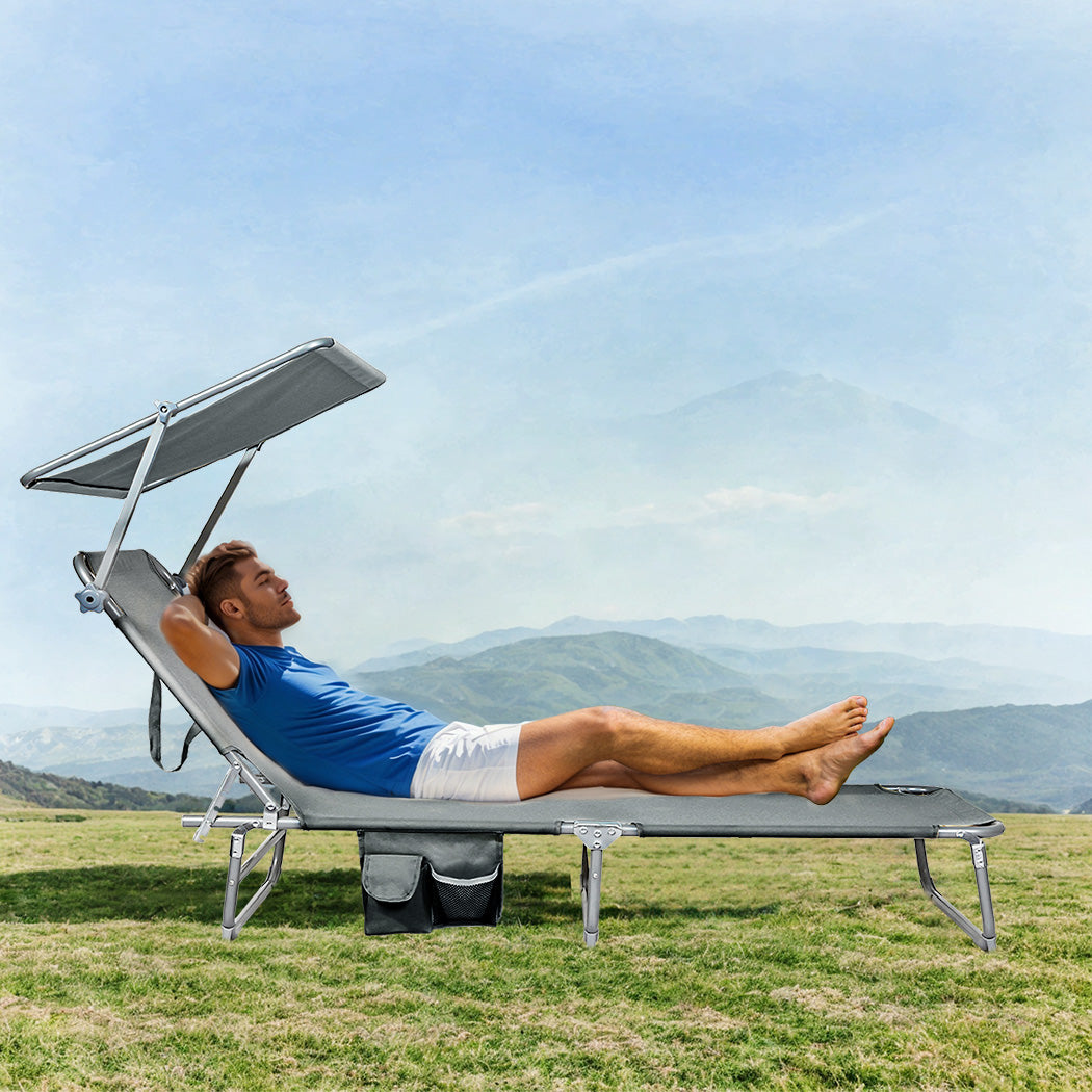 Foldable Lounge Chair With Canopy 22x0.8cm