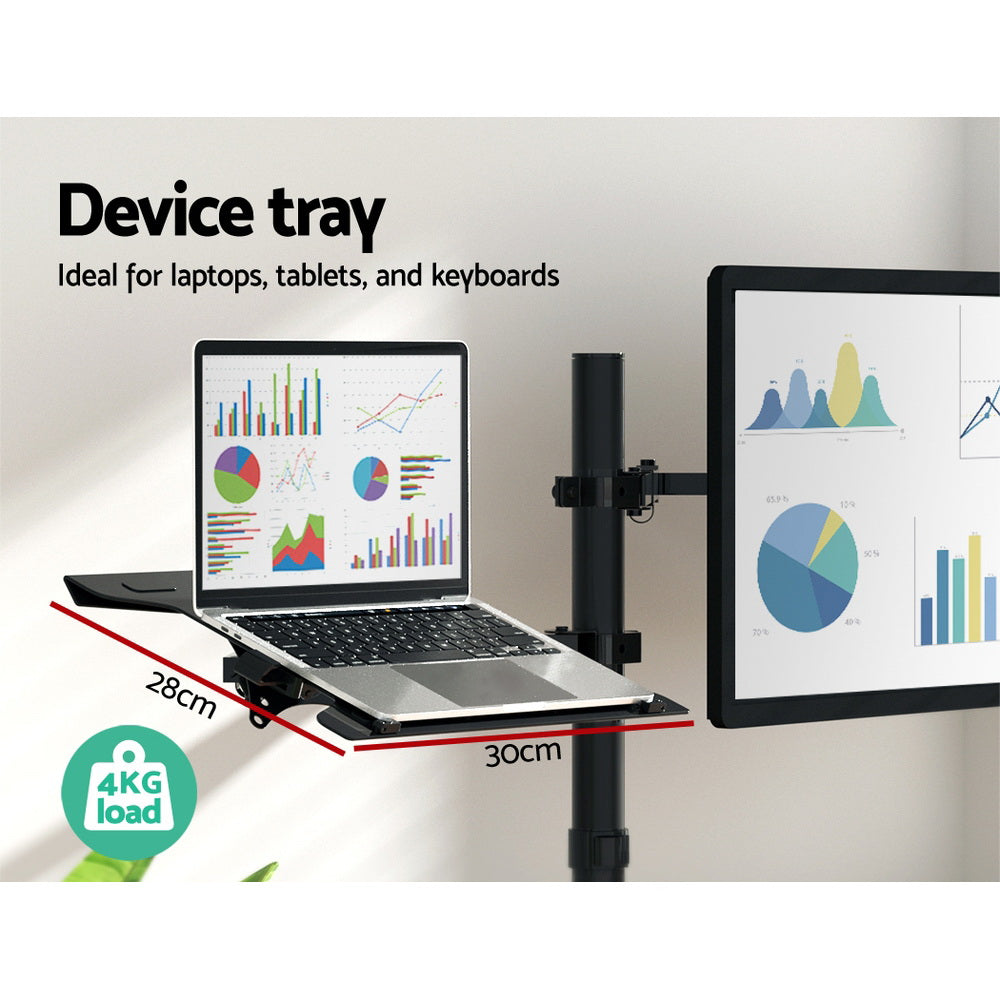 Monitor Arm Desk Mount Laptop Tray