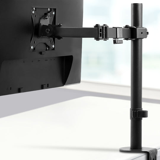 32" Monitor Arm Mount Adjustable Swivel Desk Stand Black - Single Led Display Bracket