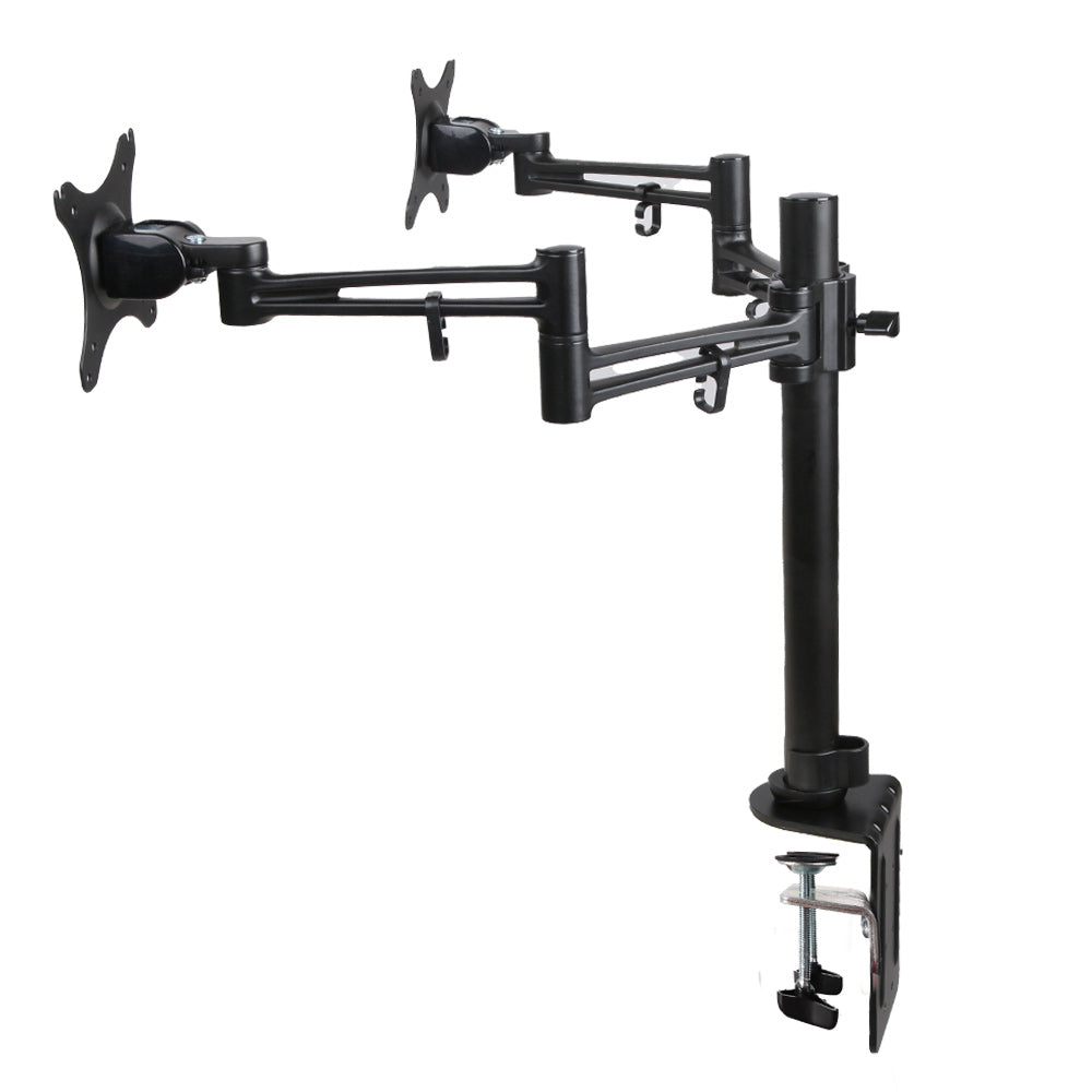 Dual Monitor Arm Desk Mount Screen Holder Adjustable Bracket