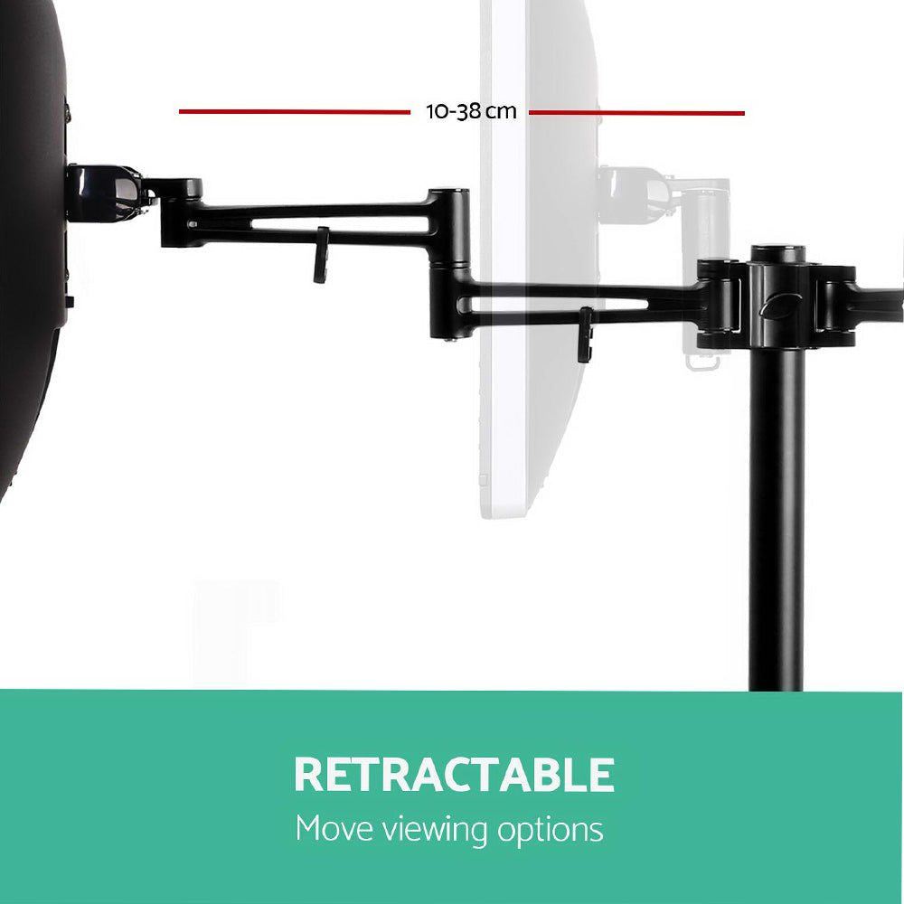 Dual Monitor Arm Desk Mount Screen Holder Adjustable Bracket