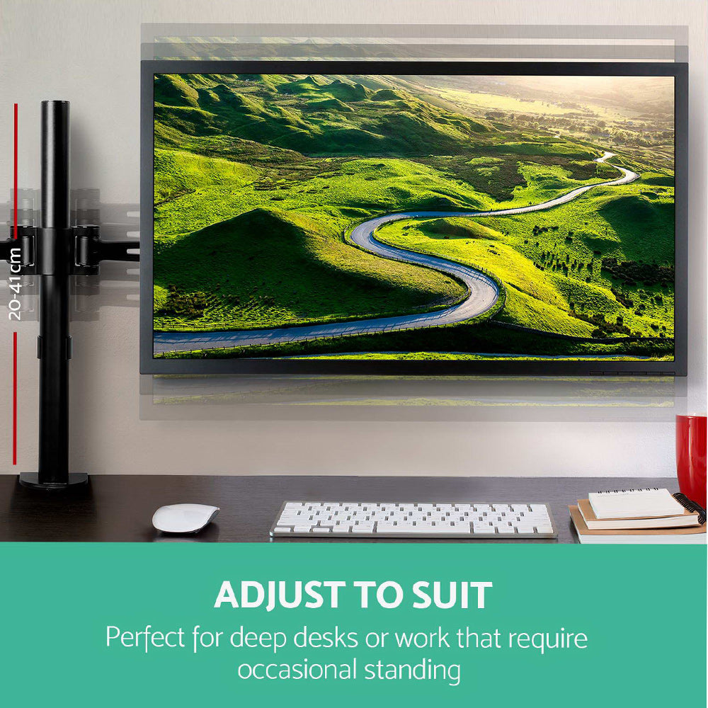 Dual Monitor Arm Desk Mount Screen Holder Adjustable Bracket