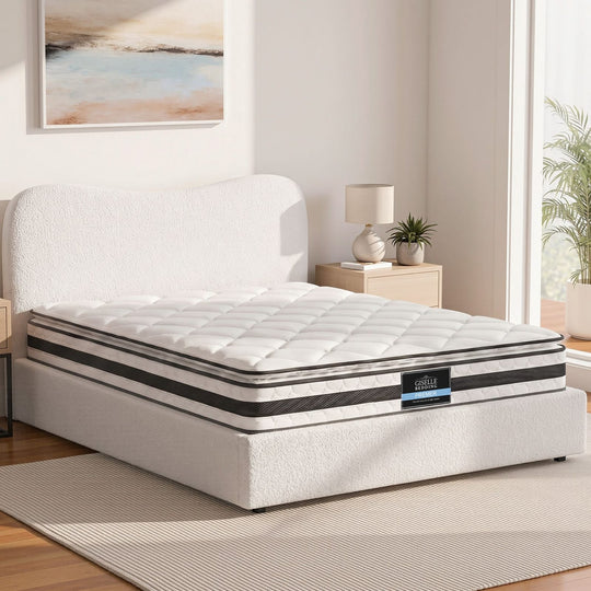 Double Bed Frame Mattress Set 190x137x21cm