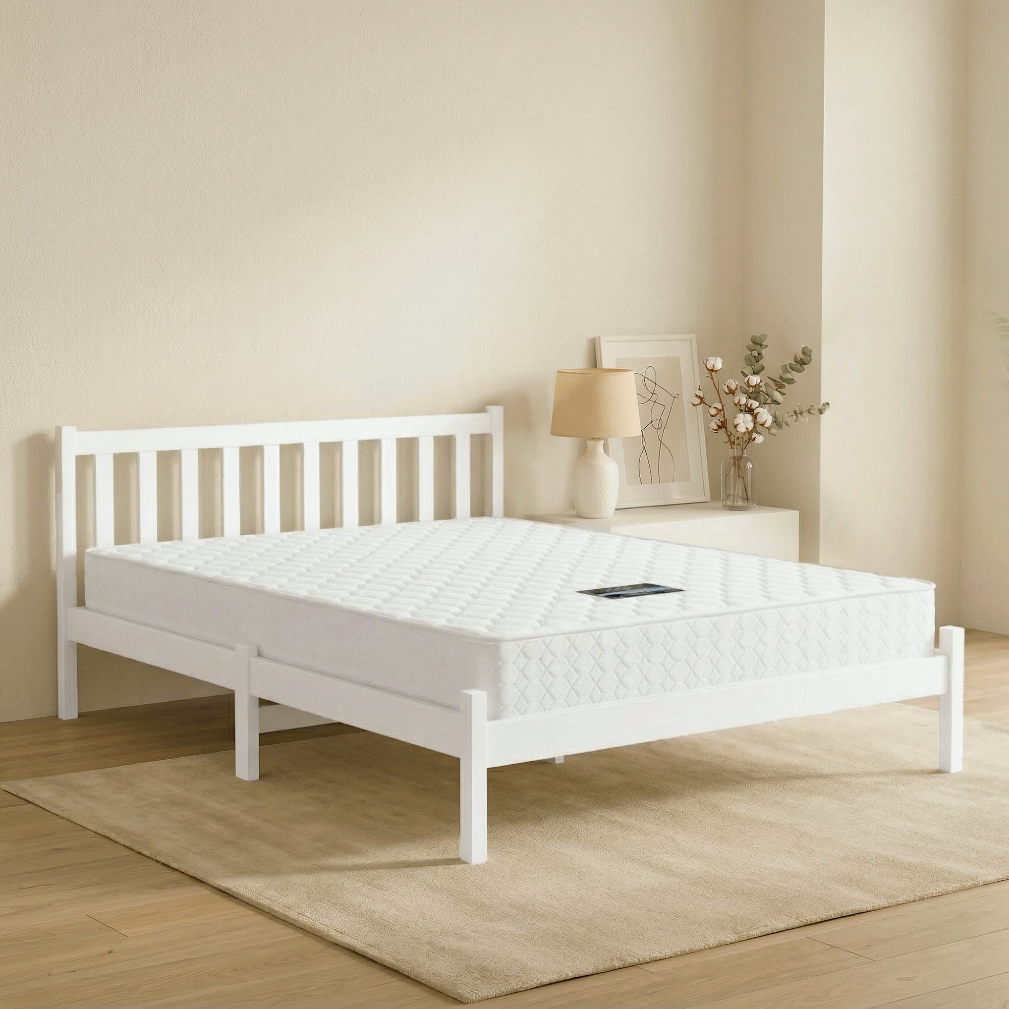 Double Mattress Pine Bed Frame Bundle | Simpledeals