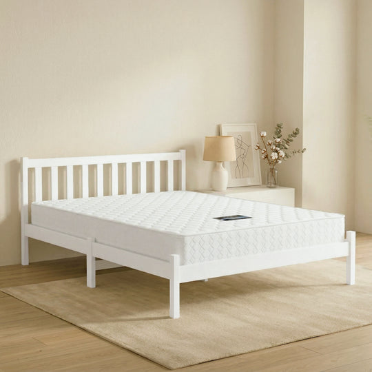 Double Mattress Pine Bed Frame Bundle - Double Mattress