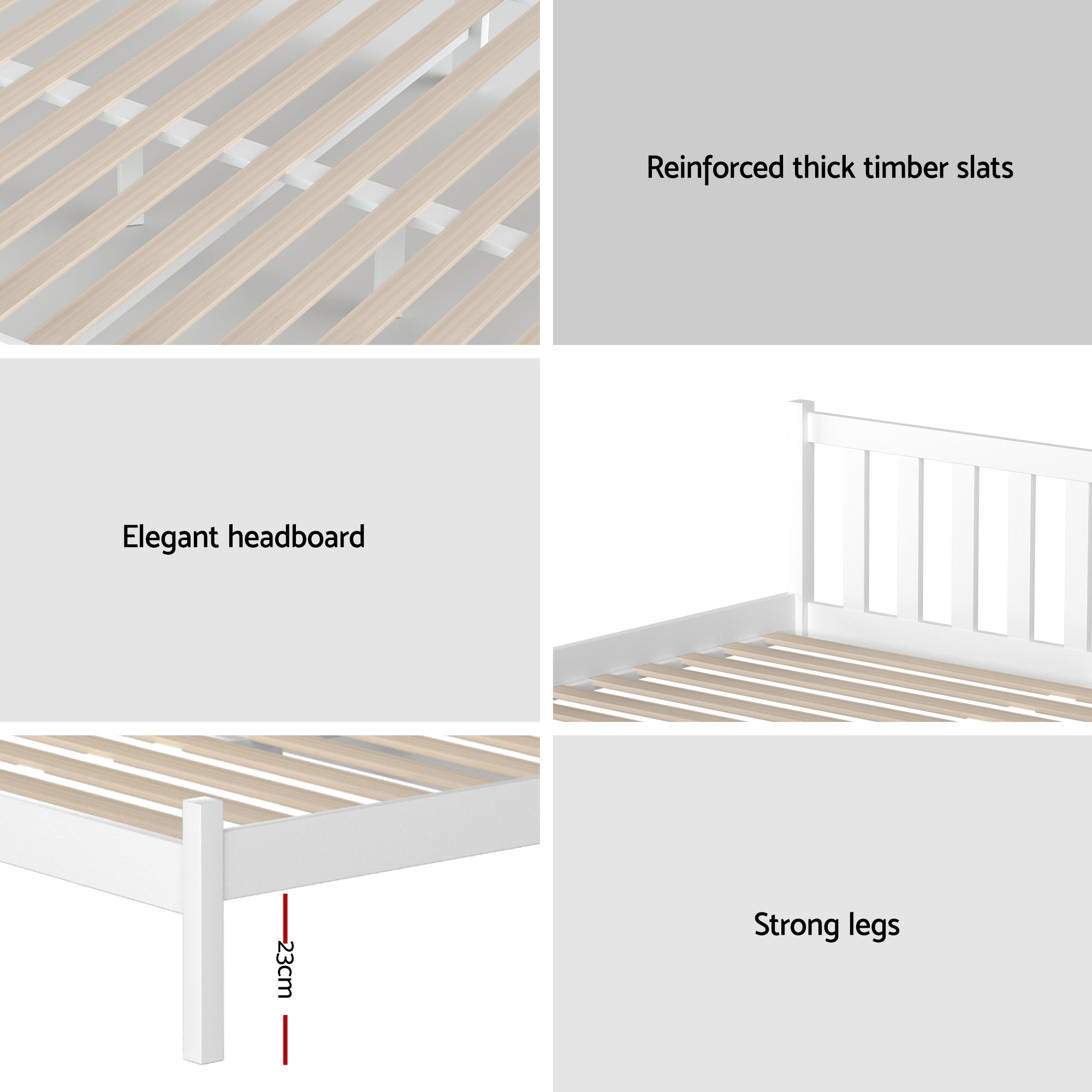 Double Mattress Pine Bed Frame Bundle | Simpledeals