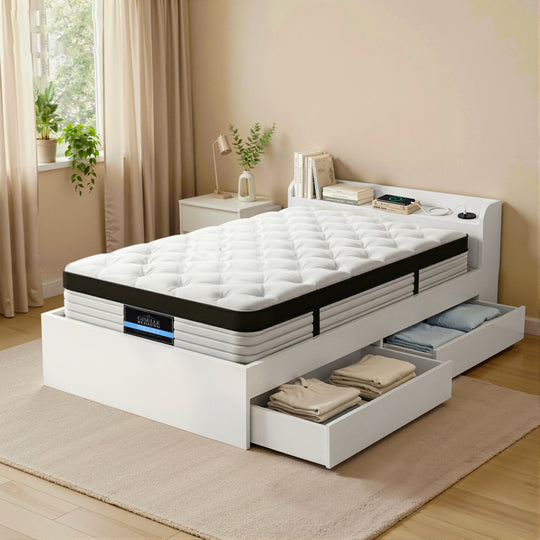 Single Mattress Bed Frame Set Pocket Spring