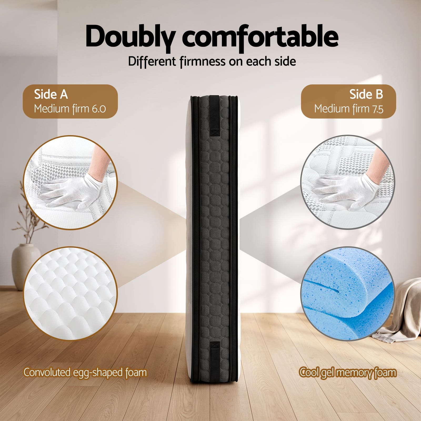Queen Mattress Bundle Double Sided 203x153x36cm
