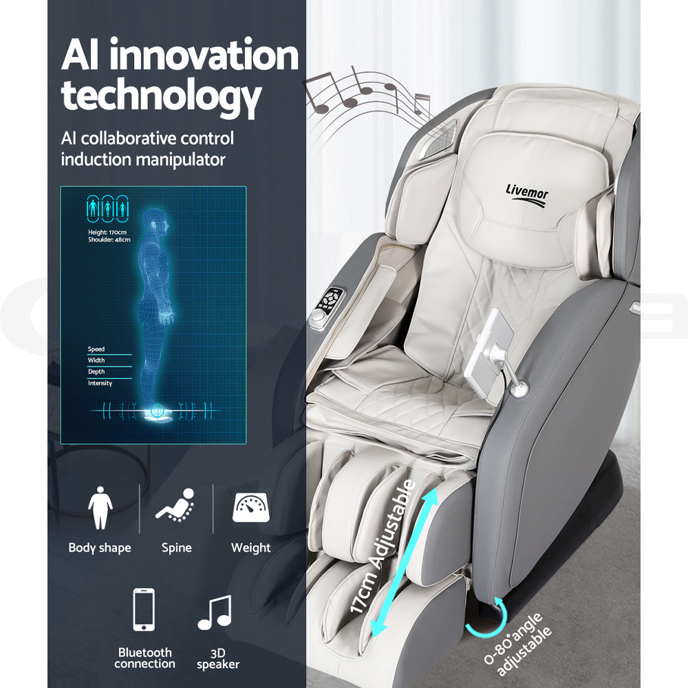 4D Gary Electronic Massage Chair Zero Gravity, Full-Body Airbag & Heat Therapy