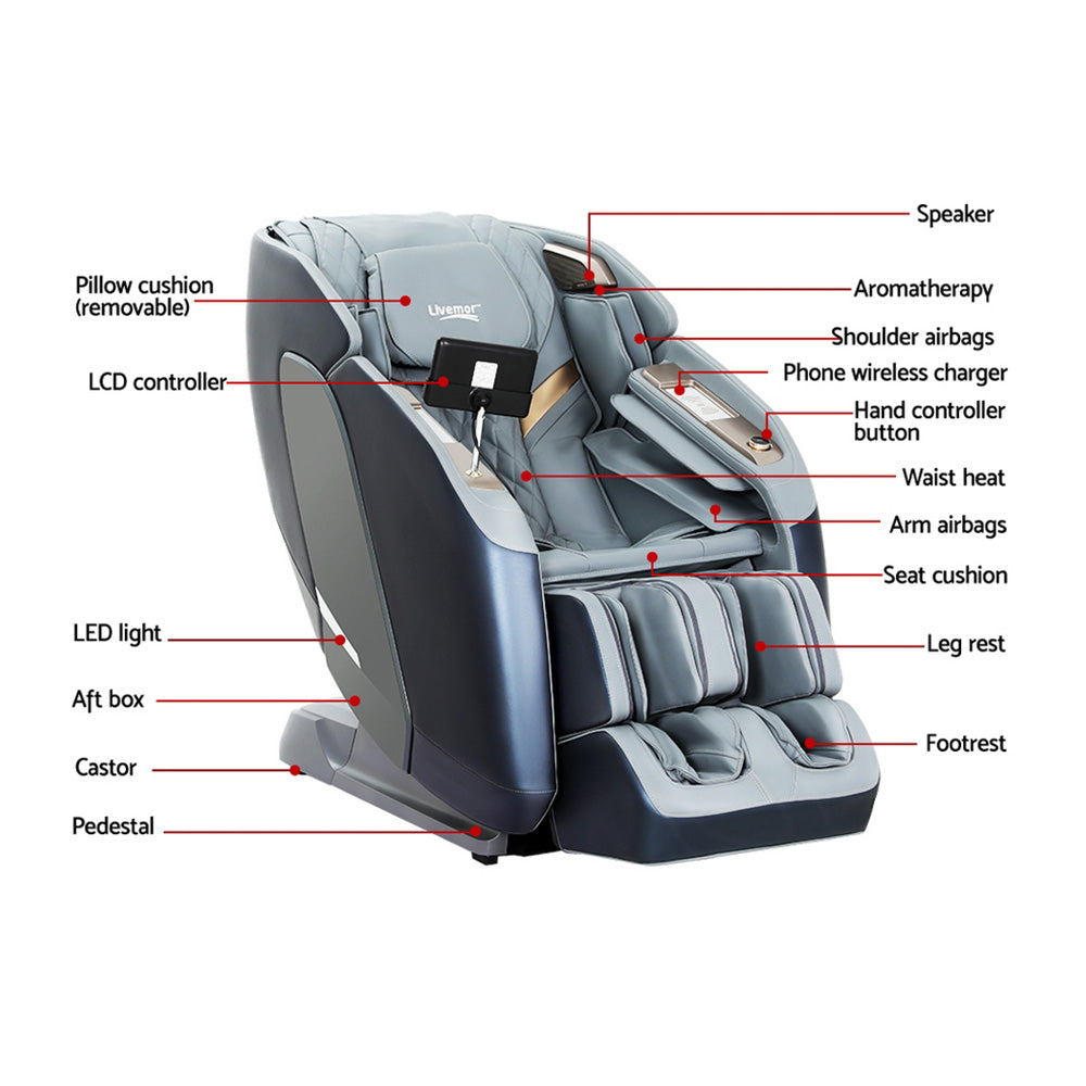 4D Massage Chair Electric Recliner Double Core Mechanism Massager Melisa
