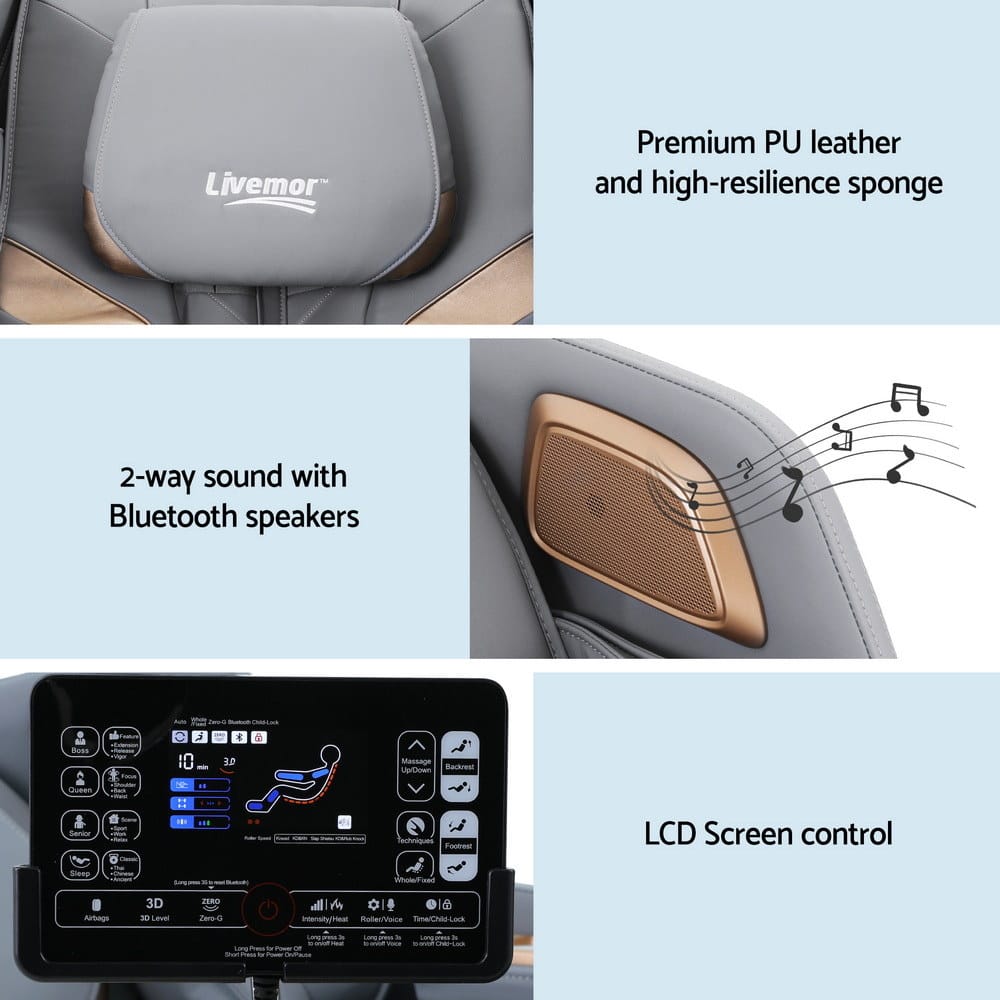 Electric Massage Chair Recliner 150x71x113cm
