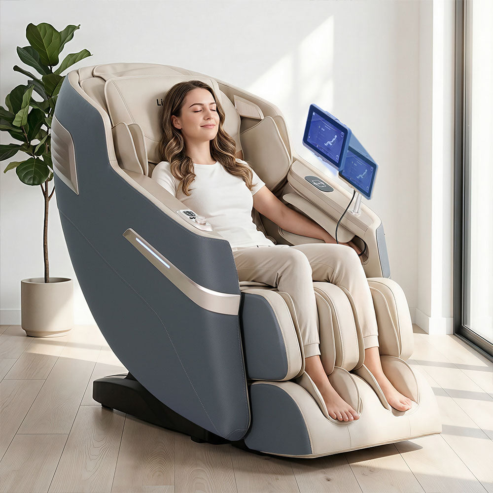 4D Massage Chair Electric Recliner Home Massager Gray Sina