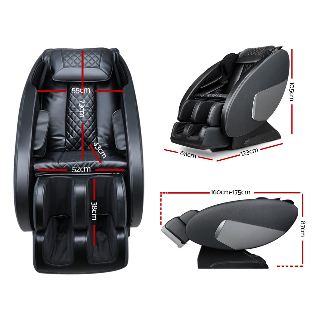 Electric Massage Chair Black Full Body Massage Sofa