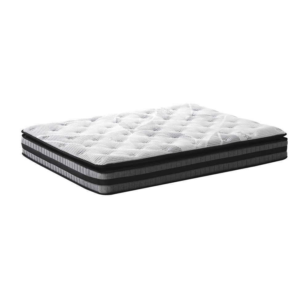 22cm Thick Medium-Firm Cool Gel Memory Foam Pillow Top Mattress 360° ventilation