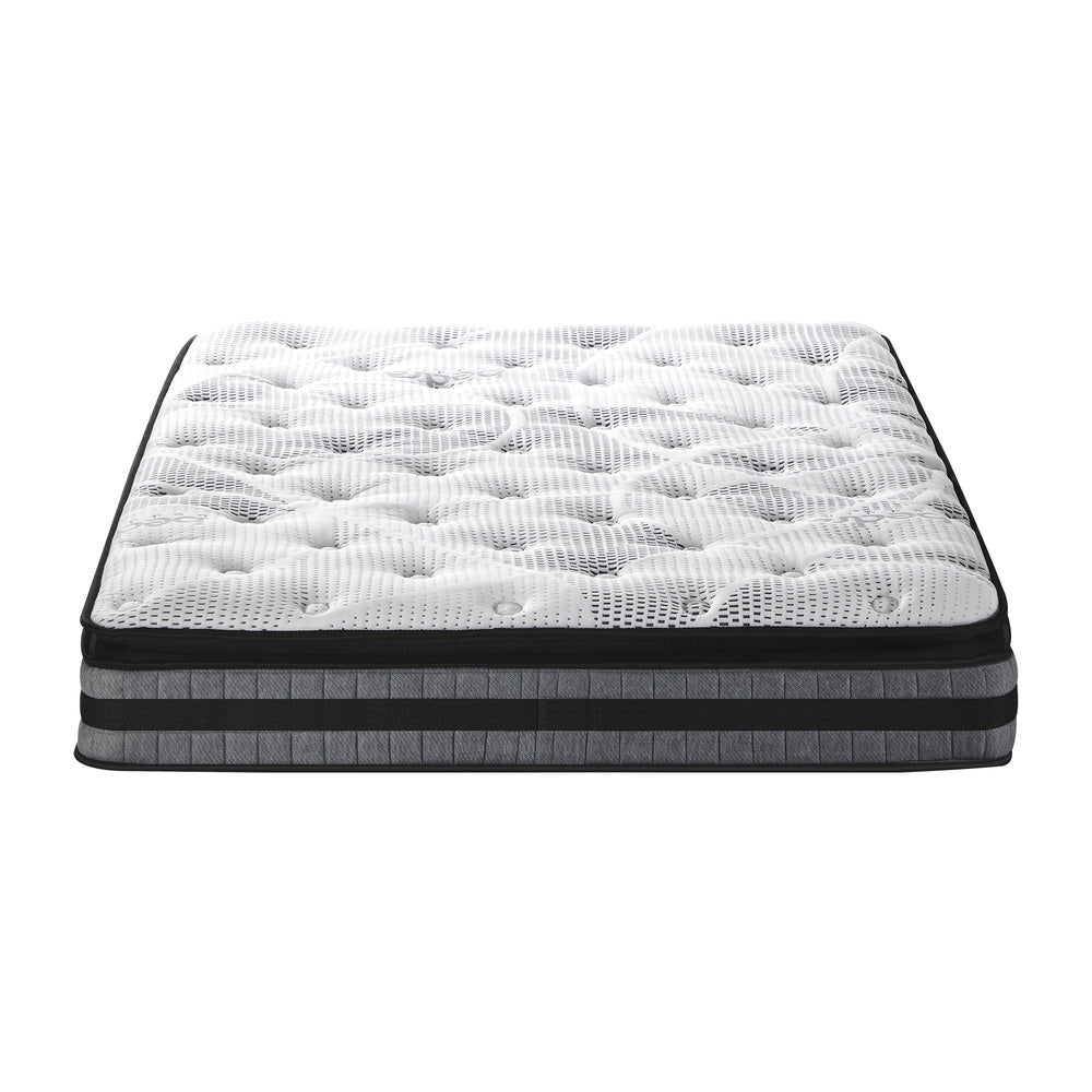 22cm Thick Medium-Firm Cool Gel Memory Foam Pillow Top Mattress 360° ventilation