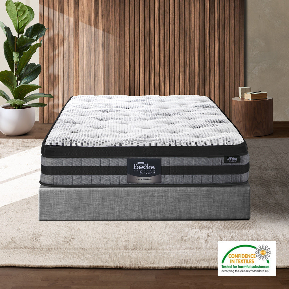 22cm Thick Medium-Firm Cool Gel Memory Foam Pillow Top Mattress 360° ventilation