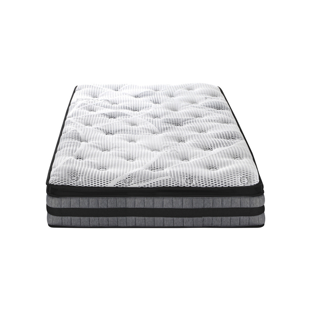 22cm Thick Medium-Firm Cool Gel Memory Foam Pillow Top Mattress 360° ventilation
