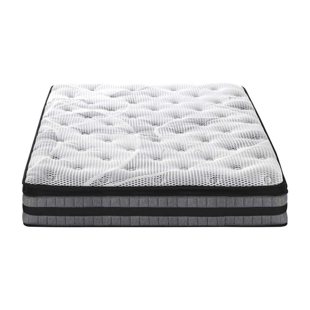22cm Thick Medium-Firm Cool Gel Memory Foam Pillow Top Mattress 360° ventilation