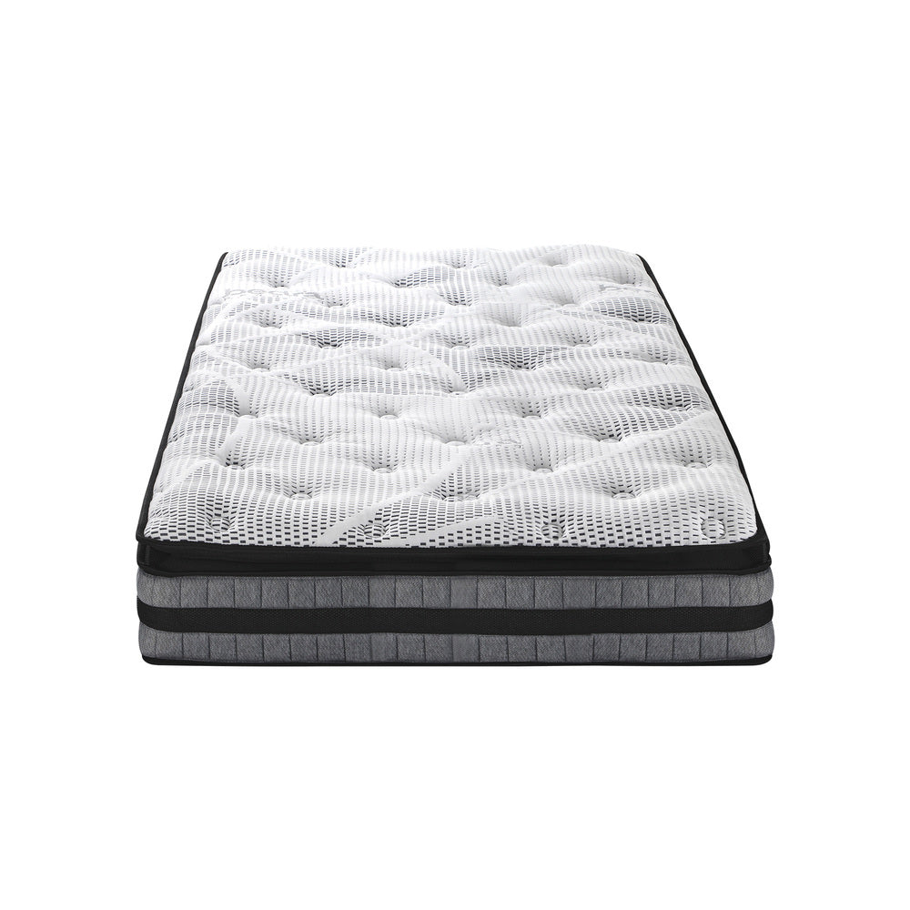 22cm Thick Medium-Firm Cool Gel Memory Foam Pillow Top Mattress 360° ventilation