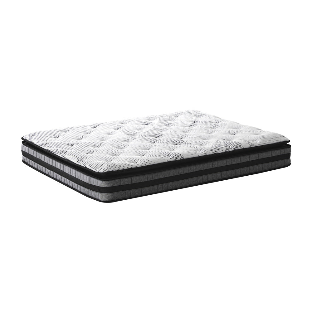 22cm Thick Medium-Firm Cool Gel Memory Foam Pillow Top Mattress 360° ventilation