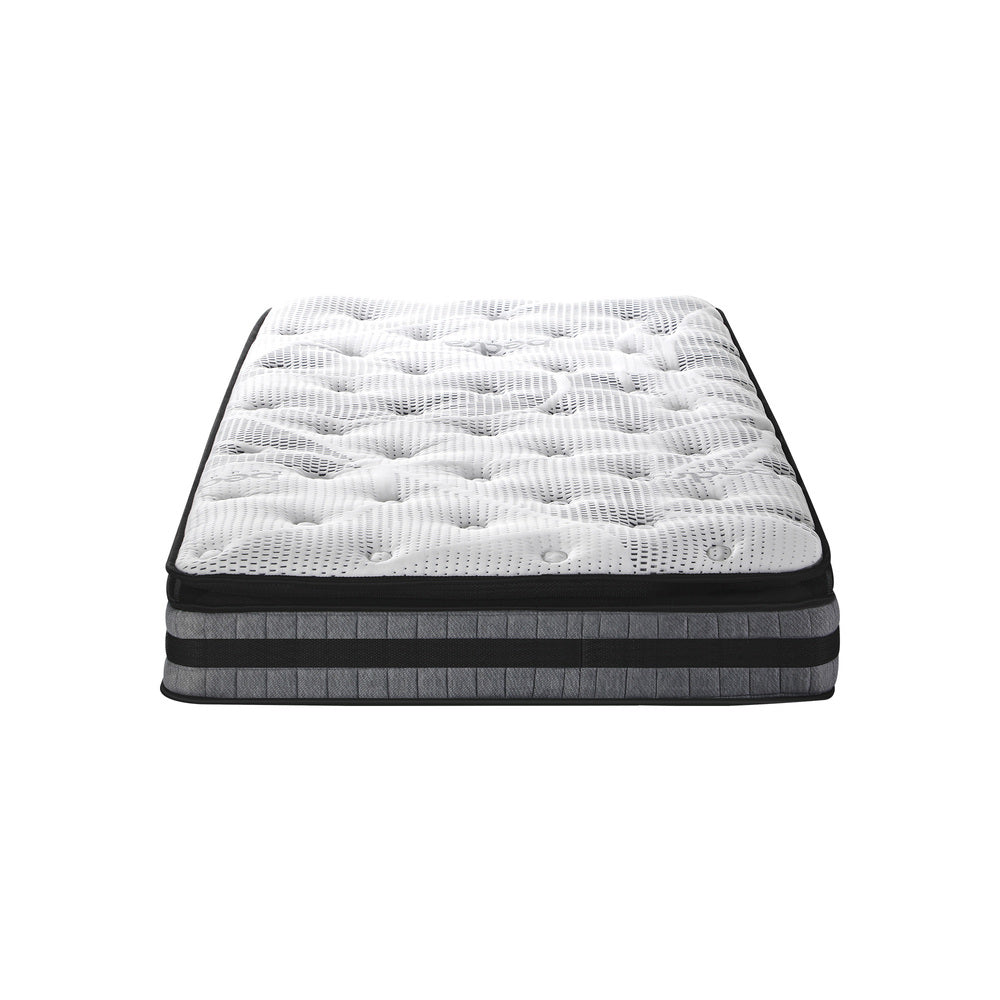 22cm Thick Medium-Firm Cool Gel Memory Foam Pillow Top Mattress 360° ventilation